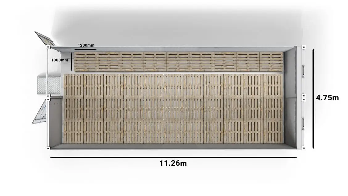 42 UK Pallets (2-bay 40ft Arctic SuperStore)