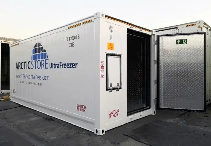 Arctic Ultrafreezer Cold Storage Ultra Low Temperatures Refrigerated Containers for Hire