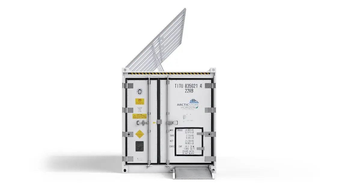 20ft ArcticStore Horizon – Solar Panels 45 degrees