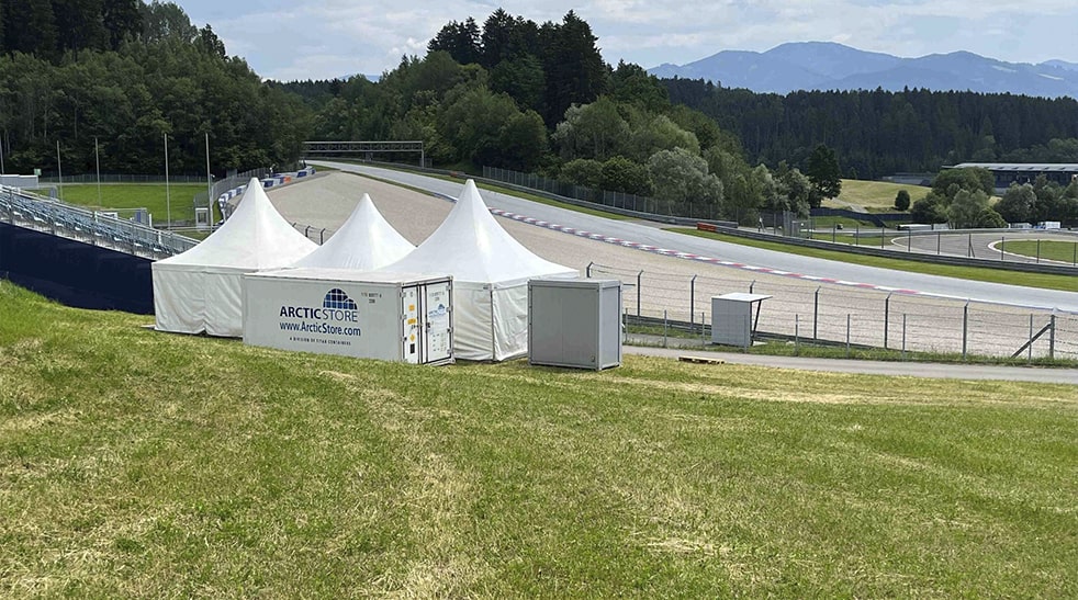 Cold Storage at Austrian Formula 1 Race –Refrigerated Containers