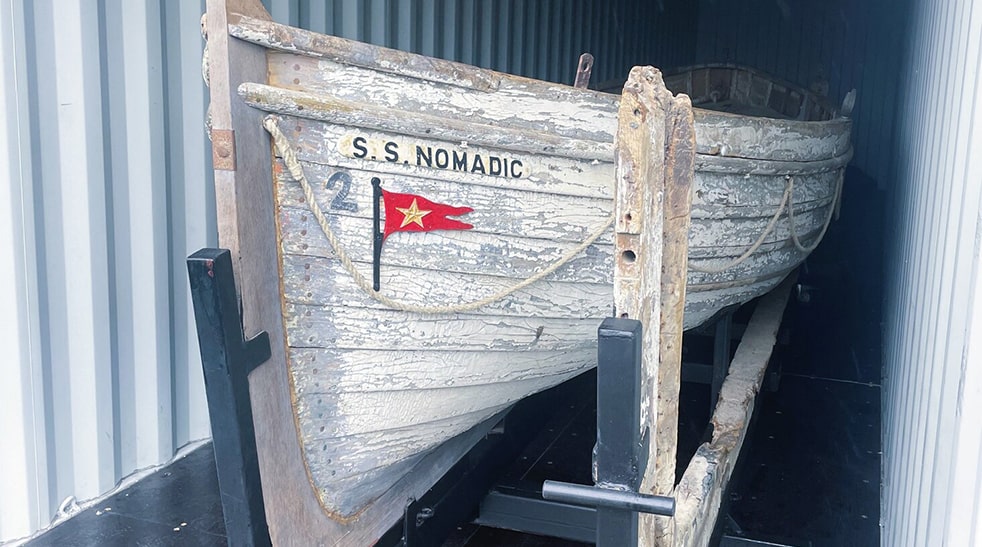 TITANIC Lifeboat stored dry, safe and secure. Self Storage by TITAN Containers