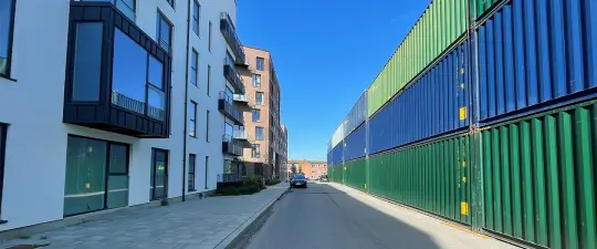 Soundwall made of containers