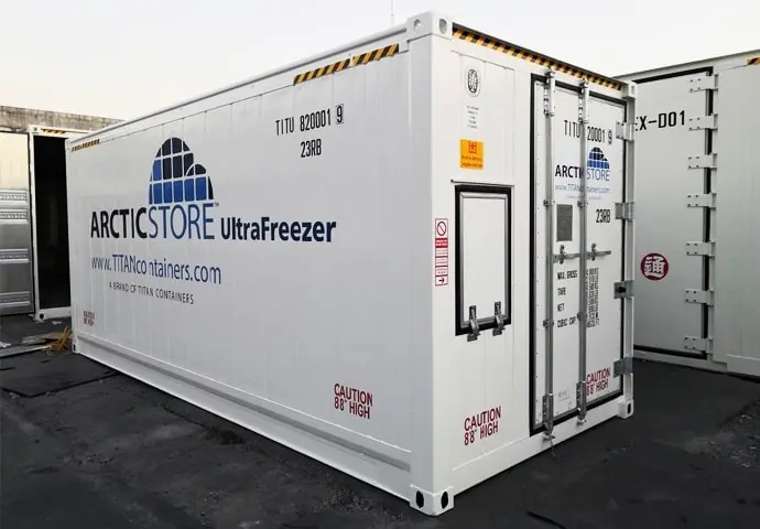 Arctic Ultrafreezer Cold Storage Ultra Low Temperatures Refrigerated Containers for Hire