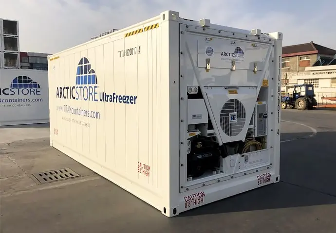 Arctic Ultrafreezer Cold Storage Ultra Low Temperatures Refrigerated Containers for Hire