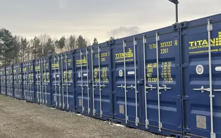 Self Storage Containers at a TITAN Containers facility